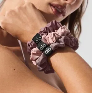 Alo yoga Fresh Mini Scrunchie (3-Pack), Mushroom/Pink Quartz/Smoky Quartz Alo yoga Fresh Mini Scrunchie (3-Pack), | Mercari main image 4